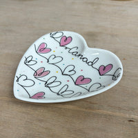 Welsh heart trinket dish 'Cariad' love