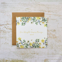 Birthday card 'Pen-blwydd Hapus Mamgu' floral