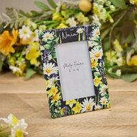 Slate Photo Frame - Flowers - Ffrind / Nain / Mam