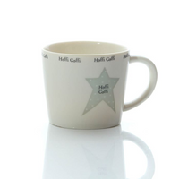 Welsh 'Hoffi Coffi' mug - Grey Star