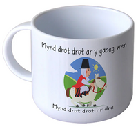 Welsh Children's Unbreakable Mug 'Mynd drot drot..'