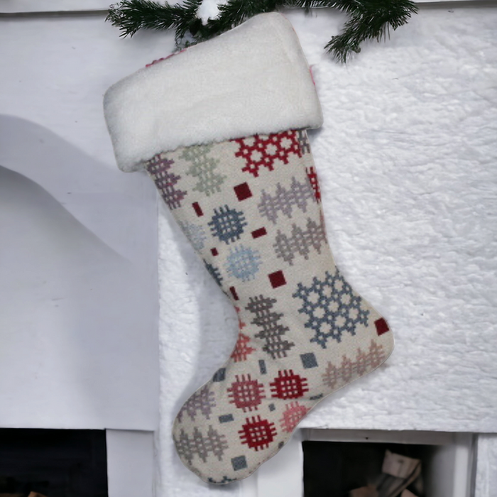 Welsh Tapestry Blanket print Christmas Stockings
