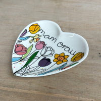 Welsh heart trinket dish 'Mam Orau' best mum