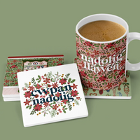 Welsh Christmas Coaster 'Nadolig Llawen' Garden