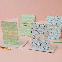 Set of 4 Welsh birthday cards 'Pen-blwydd Hapus' 4