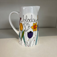 Bone China Jug - Blodau - Daffodils & Tulips