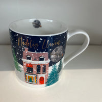 Bone China Christmas Mug - Nadolig Llawen - Santa