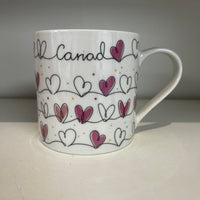 Bone China Mug - Cariad - Hearts