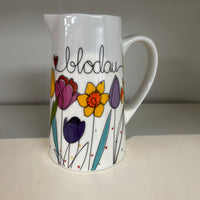 Bone China Jug - Blodau - Daffodils & Tulips