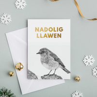 Nadolig Llawen Welsh Christmas Card Set of 4 Nadolig Llawen - Lleucu Howatson
