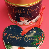 Christmas Fragranced Tin Candle - Nadolig Llawen - Robins