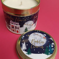 Christmas Fragranced Tin Candle - Nadolig Llawen - Santa