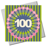 Welsh 100th Birthday Card 'Penblwydd Hapus 100' pompoms