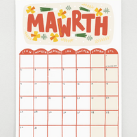 2026 Welsh Language Calendar - 'Calendr Cymraeg'