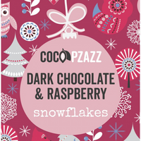 Welsh Dark Chocolate & Raspberry Snowflakes 80g