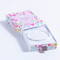 Silver plated bangle - Werth y Byd