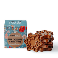 Welsh Milk Chocolate & Honeycomb Snowflakes 80g