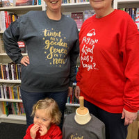 Pwy sy'n dŵad dros y bryn?... Christmas Jumper - Tŷ Gobaith / Hope House - Adult Sizes