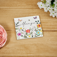 Flowers coaster - Nain or Mamgu