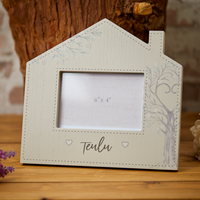 House shaped photo frame 6x4 - 'Teulu'