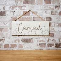 Engraved plaque - Cartref / Cariad