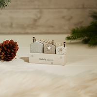 Nadolig Llawen wooden Christmas house block