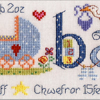 Baban new baby cross stitch chart