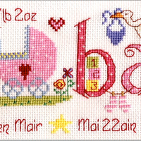 Baban new baby cross stitch chart