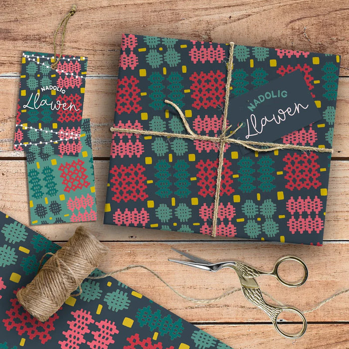 Christmas wrapping paper & tags -Tapestry