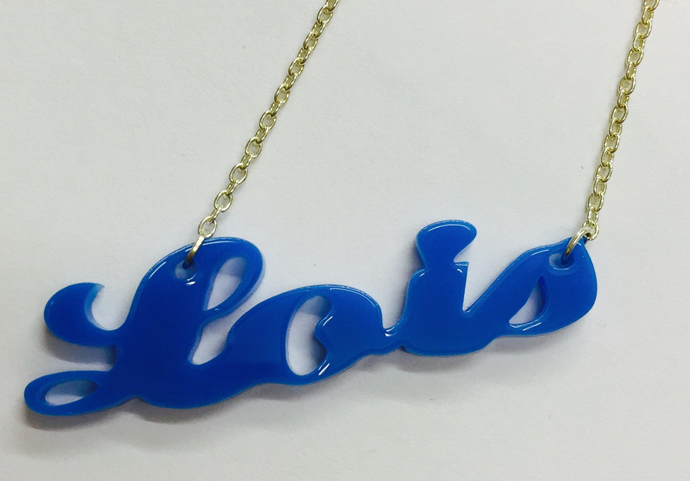 Laser Cut Acrylic Name Necklace - Lois