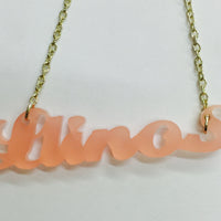 Laser Cut Acrylic Name Necklace - Llinos