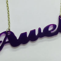 Laser Cut Acrylic Name Necklace - Awel
