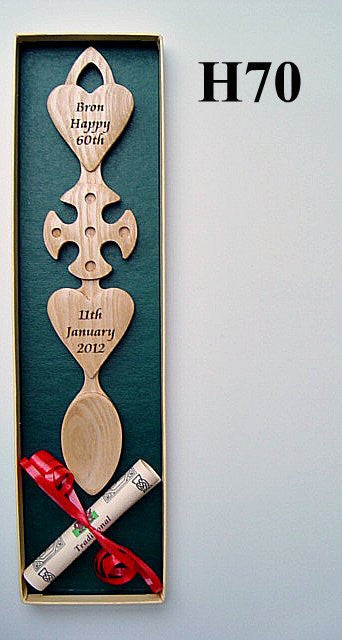 Two Hearts and Celtic Cross Lovespoon