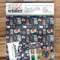 Christmas wrapping paper & tags - Welsh Winter