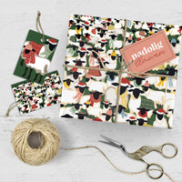 Christmas wrapping paper & tags - Woolly & Warm