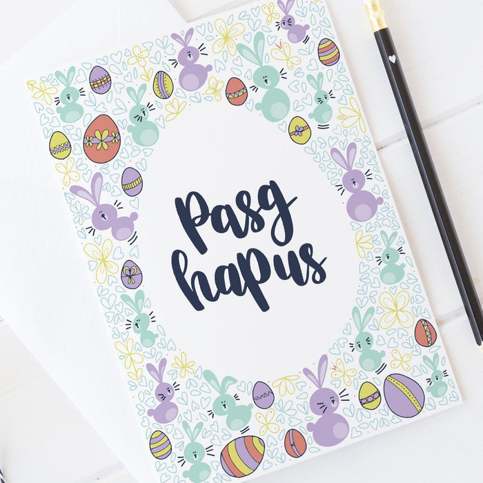 Easter card 'Pasg hapus'