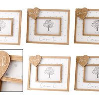 Wooden Heart 'Caru Ti' Photo Frame