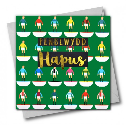 Birthday card 'Pen-blwydd Hapus' foil