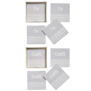 Set of 4 Te / Coffi Coasters