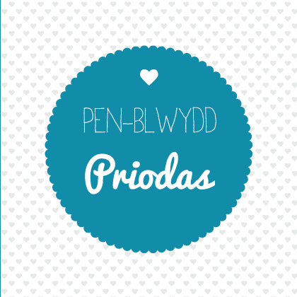 Anniversary card 'Pen-blwydd Priodas'