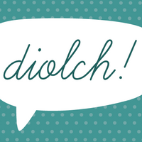 Thank you mini cards 'Diolch!' pack of 4