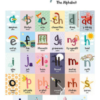 A2 Yr Wyddor Welsh Alphabet Poster Print