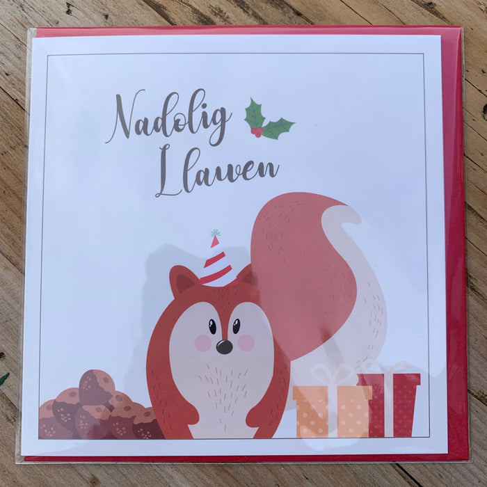 Christmas card 'Nadolig Llawen'
