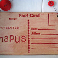 Penblwydd Hapus Handmade Ceramic Postcard
