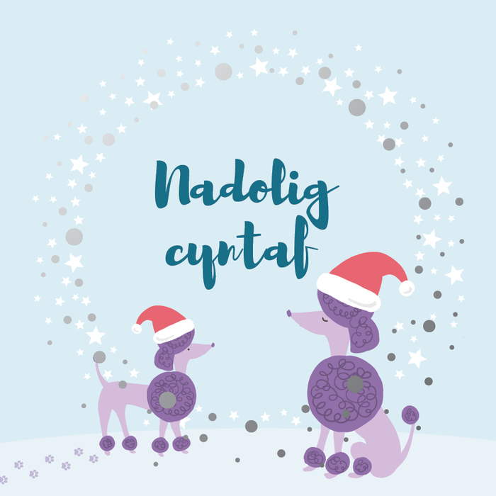 Christmas card 'Nadolig Cyntaf' First Christmas