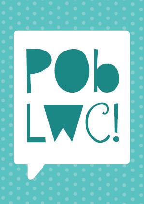 Good luck card 'Pob Lwc!' green