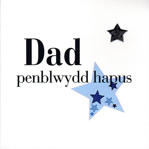 Birthday card 'Penblwydd Hapus Dad' dad