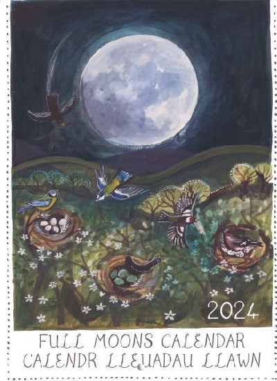 Full Moons Calendar 2024/Calendr Lleuadau Llawn 2024