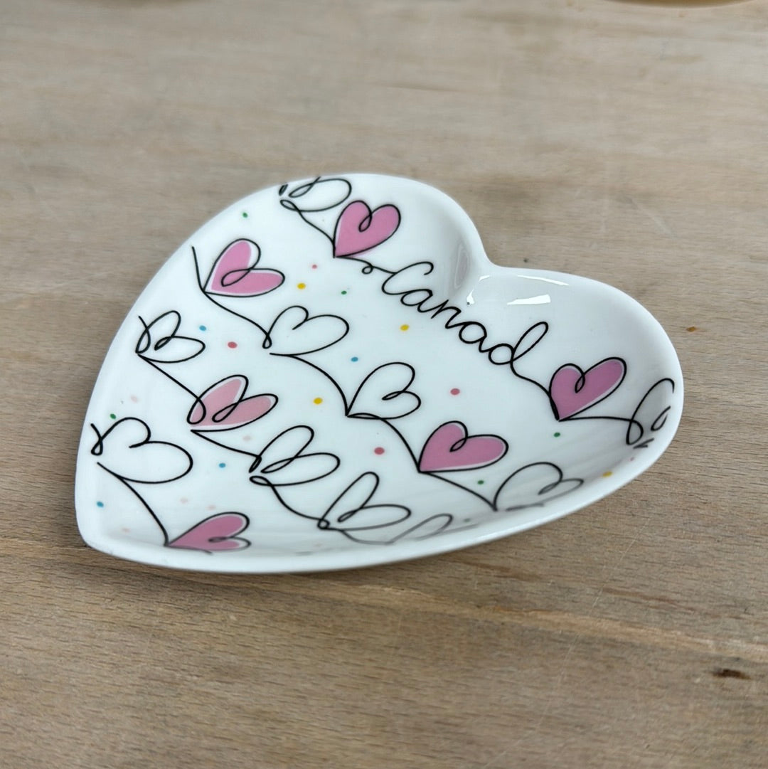 Welsh heart trinket dish &