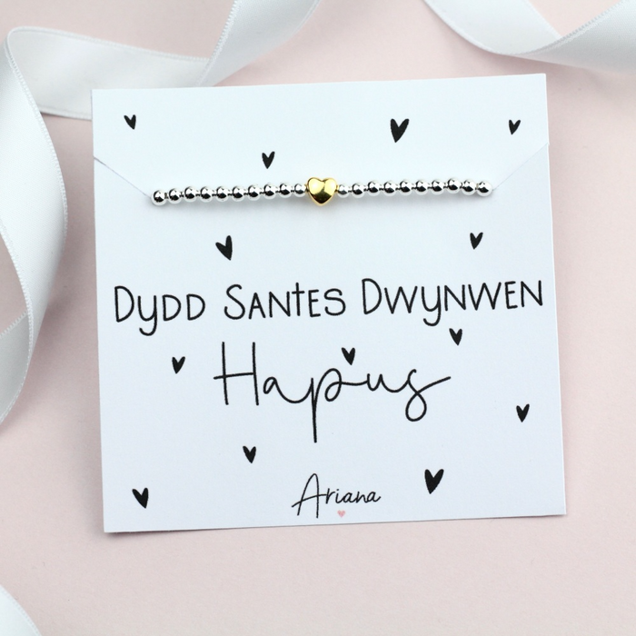 Welsh bracelet 'Dydd Santes Dwynwen Hapus' - Happy St Dwynwen's Day